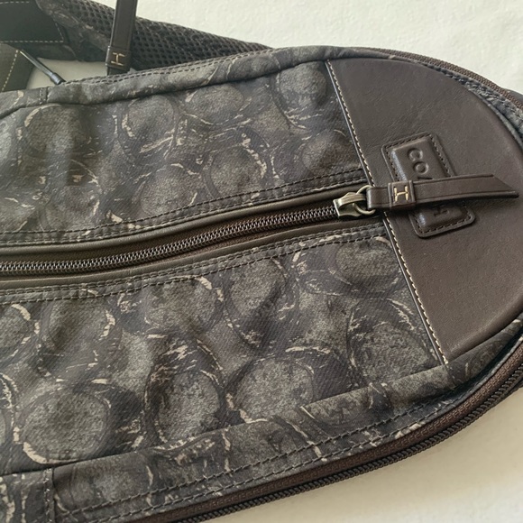 Coach one rope military green and brown bag - Picture 5 of 12